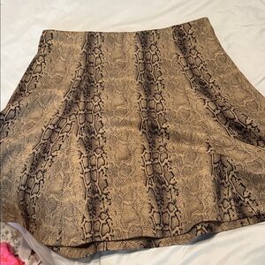 Snake Print Tan Skirt